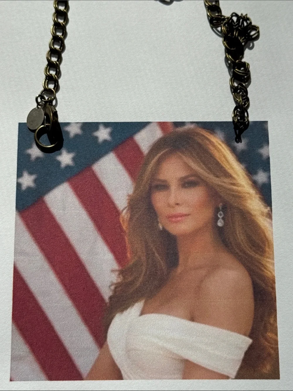Patriotic Portrait Ornament of Melania Trump